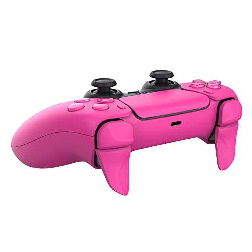 PlayVital Blade 2 Pairs Shoulder Buttons Extension Triggers for ps5 Controller, Game Improvement Adjusters for PS Portal Remote Player, Bumper Trigger Extenders for ps5 Edge Controller - Nova Pink