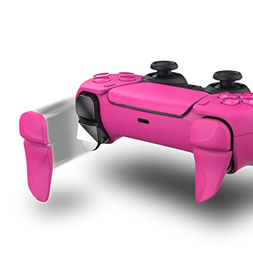 PlayVital Blade 2 Pairs Shoulder Buttons Extension Triggers for ps5 Controller, Game Improvement Adjusters for PS Portal Remote Player, Bumper Trigger Extenders for ps5 Edge Controller - Nova Pink