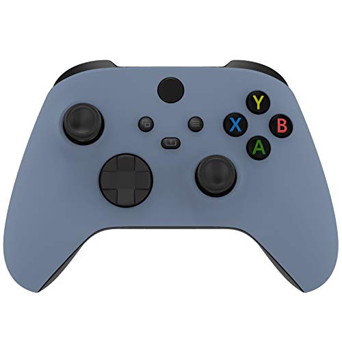 eXtremeRate Replacement Shell for Xbox Series X & S - Personalized Upgrade - Slate Gray Soft Touch Grip Custom Cover Case Faceplate for Xbox Core Controller