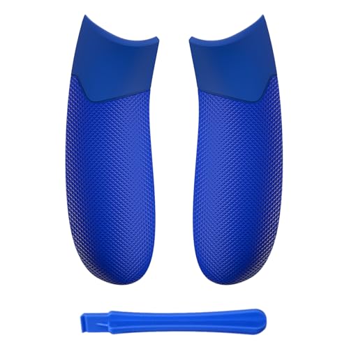 eXtremeRate Performance Rubberized Grips Replacement Back Panels for Xbox Series X/S Controller, Blue Non-Slip Diamond Texture Side Rails Handles for Xbox Core - Controller NOT Included