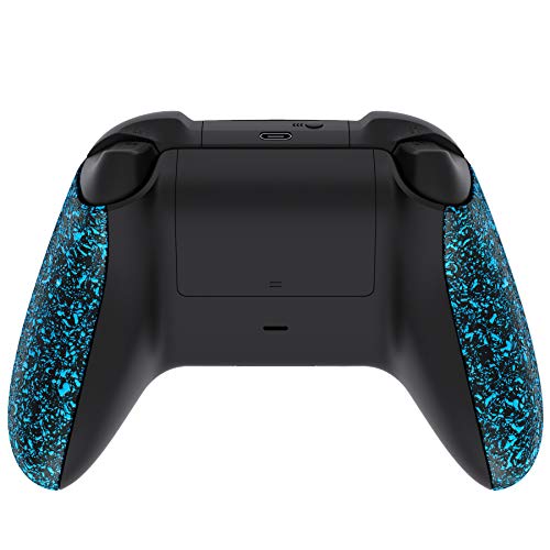eXtremeRate Grip Cover for Xbox Series X & S Controller, Textured Blue Non-Slip Back Panels Accessories, Replacement Side Rails Shell for Xbox Wireless Controller - Controller Not Included