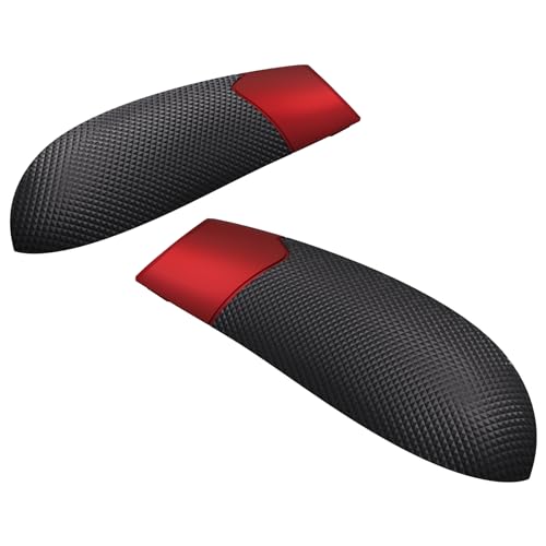 eXtremeRate Scarlet Red & Black Performance Rubberized Grips Replacement Back Panels for Xbox Series X/S Controller, Non-Slip Diamond Texture Side Rails Handles for Xbox Core - Controller NOT Included
