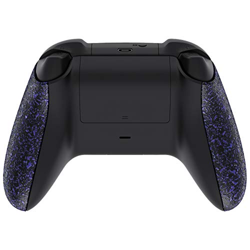 eXtremeRate Grip Cover for Xbox Series X & S, Textured Purple Non-Slip Back Panels Accessories, Replacement Side Rails Shell for Xbox Wireless Controller - Controller Not Included