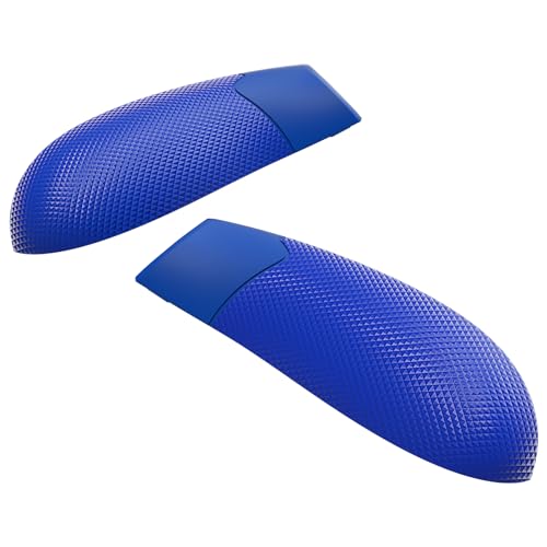 eXtremeRate Performance Rubberized Grips Replacement Back Panels for Xbox Series X/S Controller, Blue Non-Slip Diamond Texture Side Rails Handles for Xbox Core - Controller NOT Included