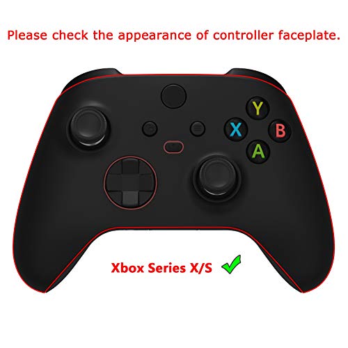 eXtremeRate Grip Cover for Xbox Series X & S, Textured Red Non-Slip Back Panels Accessories, Replacement Side Rails Shell for Xbox Wireless Controller - Controller Not Included