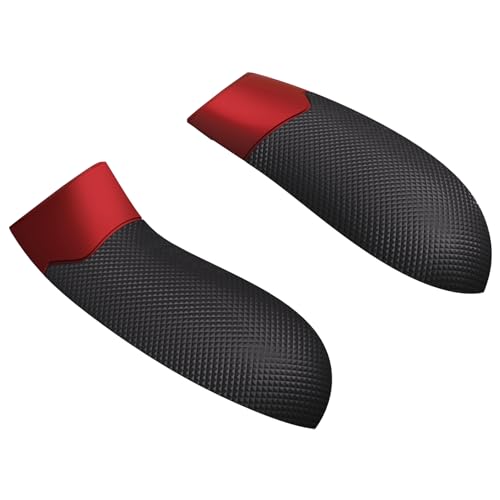 eXtremeRate Scarlet Red & Black Performance Rubberized Grips Replacement Back Panels for Xbox Series X/S Controller, Non-Slip Diamond Texture Side Rails Handles for Xbox Core - Controller NOT Included