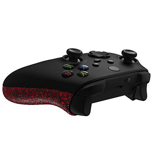 eXtremeRate Grip Cover for Xbox Series X & S, Textured Red Non-Slip Back Panels Accessories, Replacement Side Rails Shell for Xbox Wireless Controller - Controller Not Included
