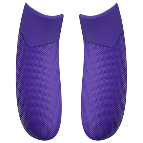 eXtremeRate Performance Rubberized Grips Replacement Back Panels for Xbox Series X/S Controller, Purple Non-Slip Diamond Texture Side Rails Handles for Xbox Core - Controller NOT Included