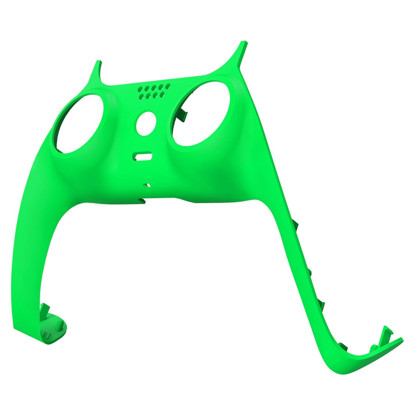eXtremeRate Neon Green Decorative Trim Shell Compatible with p s 5 Controller, Soft Touch DIY Replacement Clip Shell, Custom Plates Cover Compatible with p s 5 Controller with Accent Rings