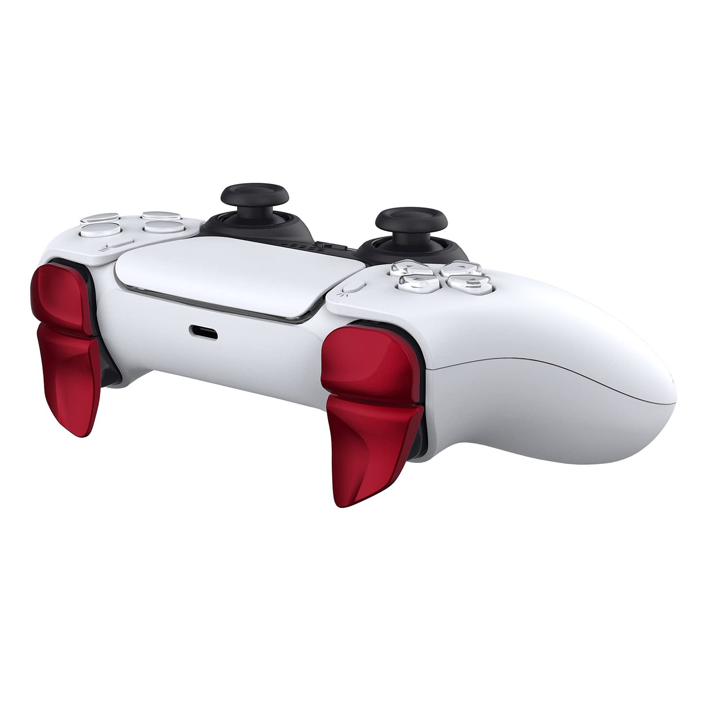 PlayVital Blade 2 Pairs Shoulder Buttons Extension Triggers for ps5 Controller, Game Improvement Adjusters for PS Portal Remote Player, Bumper Trigger Extenders for ps5 Edge Controller - Scarlet Red