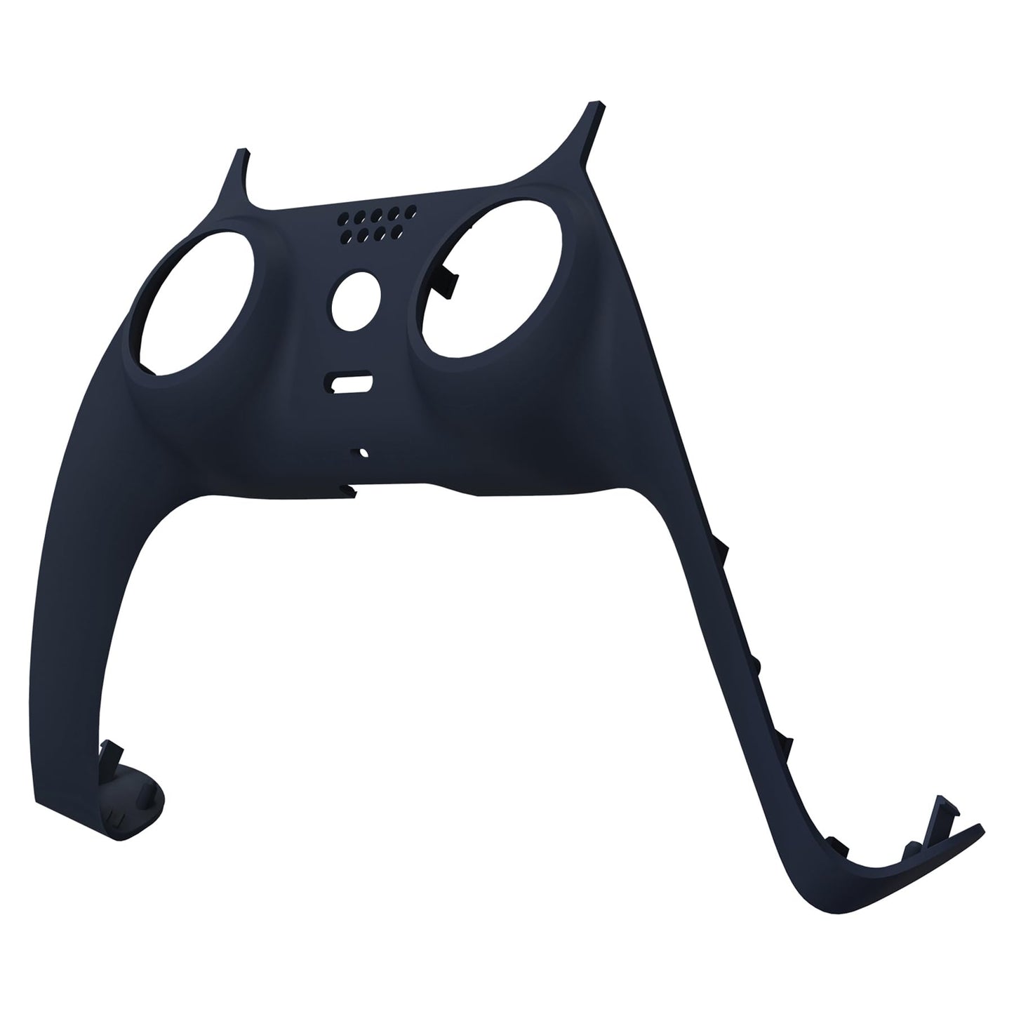 eXtremeRate Midnight Blue Decorative Trim Shell Compatible with p s 5 Controller, Soft Touch DIY Replacement Clip Shell, Custom Plates Cover Compatible with p s 5 Controller with Accent Rings
