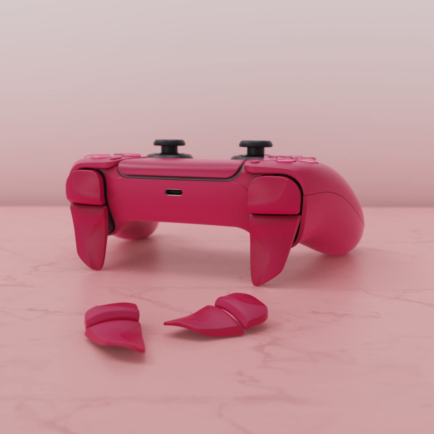 PlayVital Blade 2 Pairs Shoulder Buttons Extension Triggers for ps5 Controller, Game Improvement Adjusters for PS Portal Remote Player, Bumper Trigger Extenders for ps5 Edge Controller - Cosmic Red