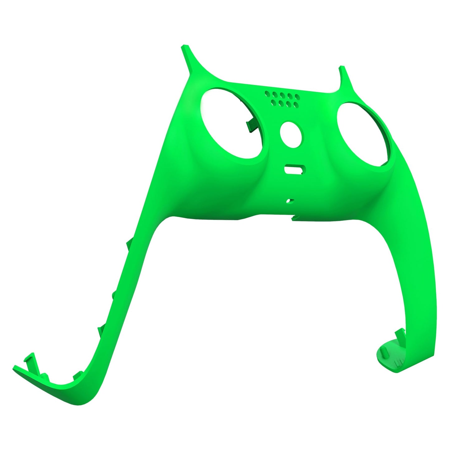 eXtremeRate Neon Green Decorative Trim Shell Compatible with p s 5 Controller, Soft Touch DIY Replacement Clip Shell, Custom Plates Cover Compatible with p s 5 Controller with Accent Rings