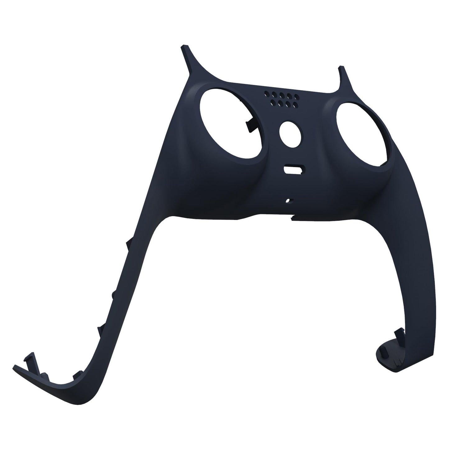 eXtremeRate Midnight Blue Decorative Trim Shell Compatible with p s 5 Controller, Soft Touch DIY Replacement Clip Shell, Custom Plates Cover Compatible with p s 5 Controller with Accent Rings