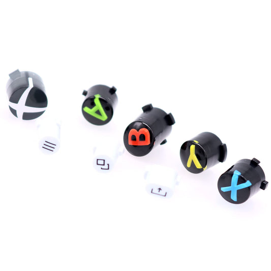 Deal4GO 8-Pack ABXY Buttons w/Menu View Share Key Set Replacement for Xbox Series S & Xbox Series X Controller (White) (XSSX-8PB)