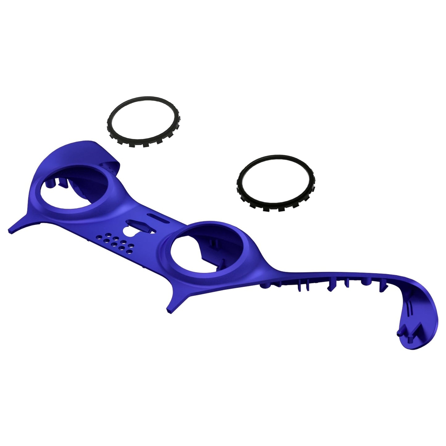 eXtremeRate Cobalt Blue Decorative Trim Shell Compatible with P S 5 Controller DIY Replacement Clip Shell, Custom Plates Cover Compatible with P S 5 Controller with Accent Rings