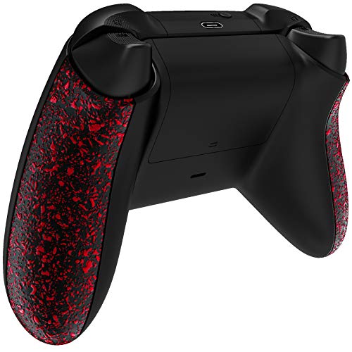 eXtremeRate Grip Cover for Xbox Series X & S, Textured Red Non-Slip Back Panels Accessories, Replacement Side Rails Shell for Xbox Wireless Controller - Controller Not Included