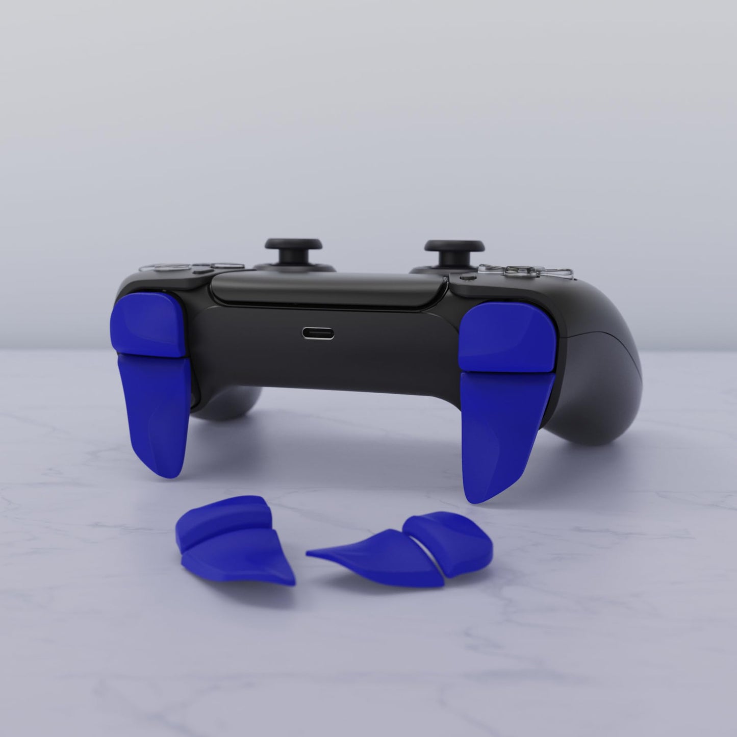 PlayVital Blade 2 Pairs Shoulder Buttons Extension Triggers for ps5 Controller, Game Improvement Adjusters for PS Portal Remote Player, Bumper Trigger Extenders for ps5 Edge Controller - Blue