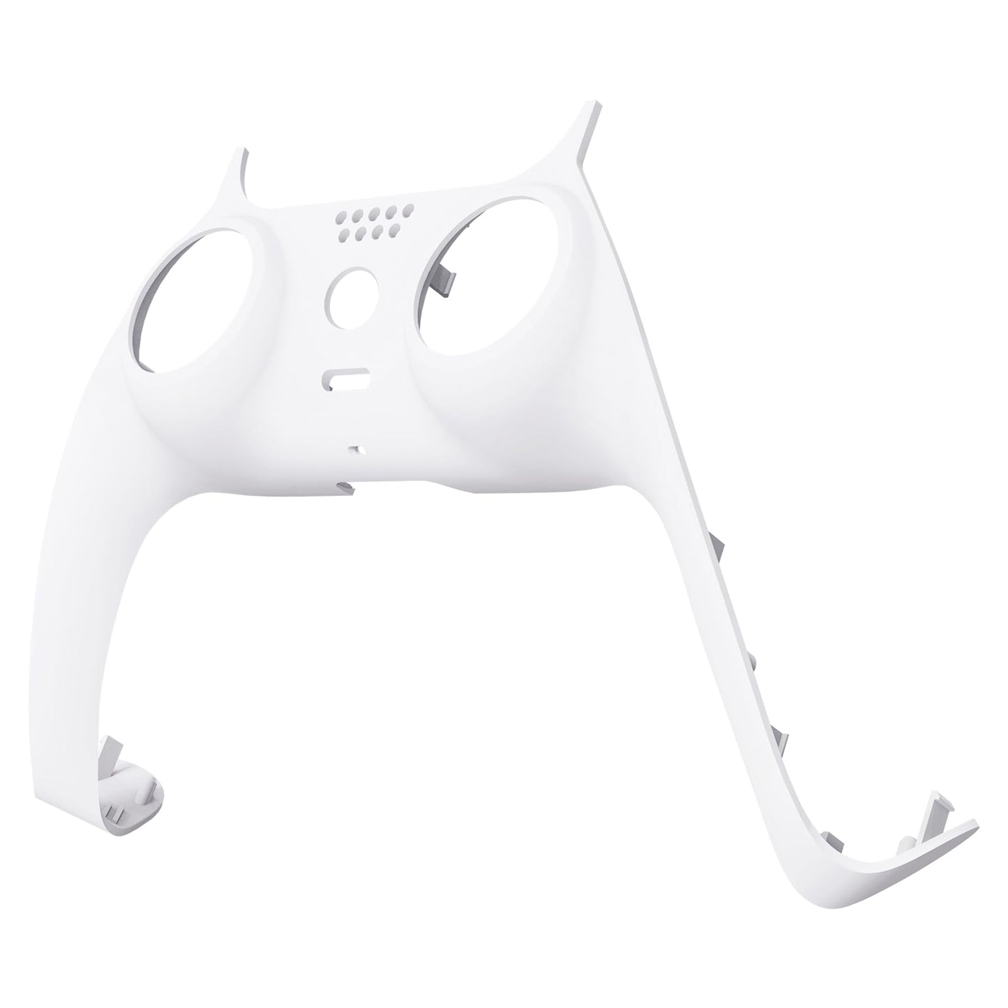 eXtremeRate White Decorative Trim Shell Compatible with p s 5 Controller, DIY Replacement Clip Shell, Custom Plates Cover Compatible with p s 5 Controller with Accent Rings