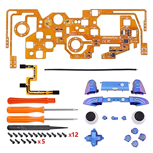 eXtremeRate Chameleon Classical Symbols Bumpers Triggers Dpad Thumbsticks Start Back ABXY Buttons Multi-Colors Luminated DTFS (DTF 2.0) LED Kit for Xbox One S/X Controller - Controller NOT Included