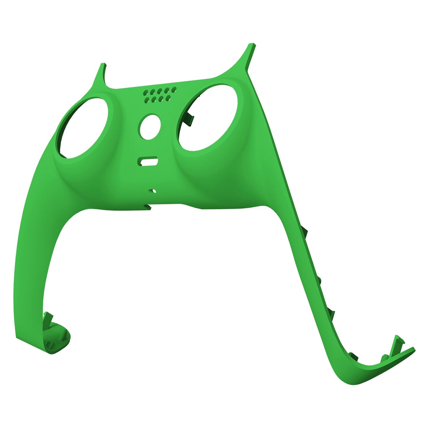 eXtremeRate Green Decorative Trim Shell Compatible with p s 5 Controller, Soft Touch DIY Replacement Clip Shell, Custom Plates Cover Compatible with p s 5 Controller with Accent Rings