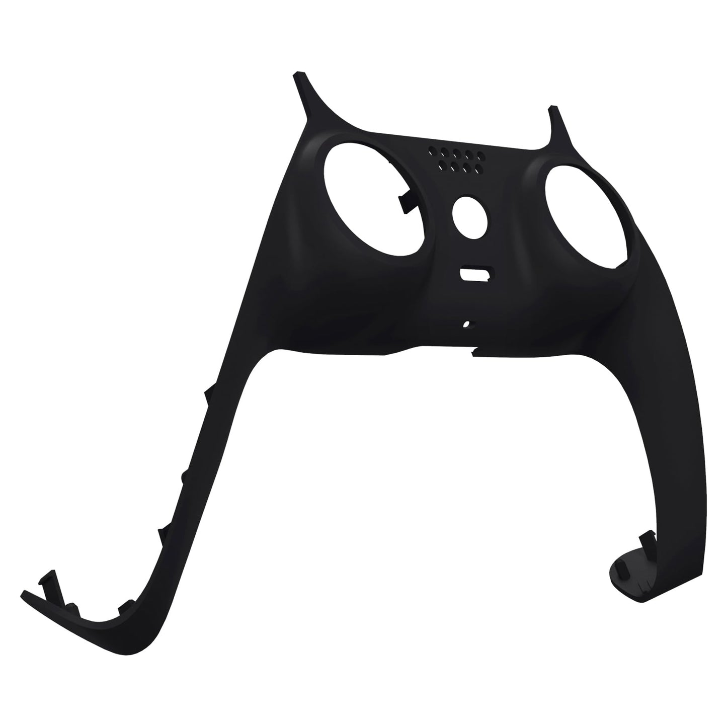 eXtremeRate Black Decorative Trim Shell Compatible with p s 5 Controller, Soft Touch DIY Replacement Clip Shell, Custom Plates Cover Compatible with p s 5 Controller with Accent Rings
