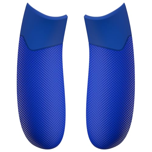 eXtremeRate Performance Rubberized Grips Replacement Back Panels for Xbox Series X/S Controller, Blue Non-Slip Diamond Texture Side Rails Handles for Xbox Core - Controller NOT Included