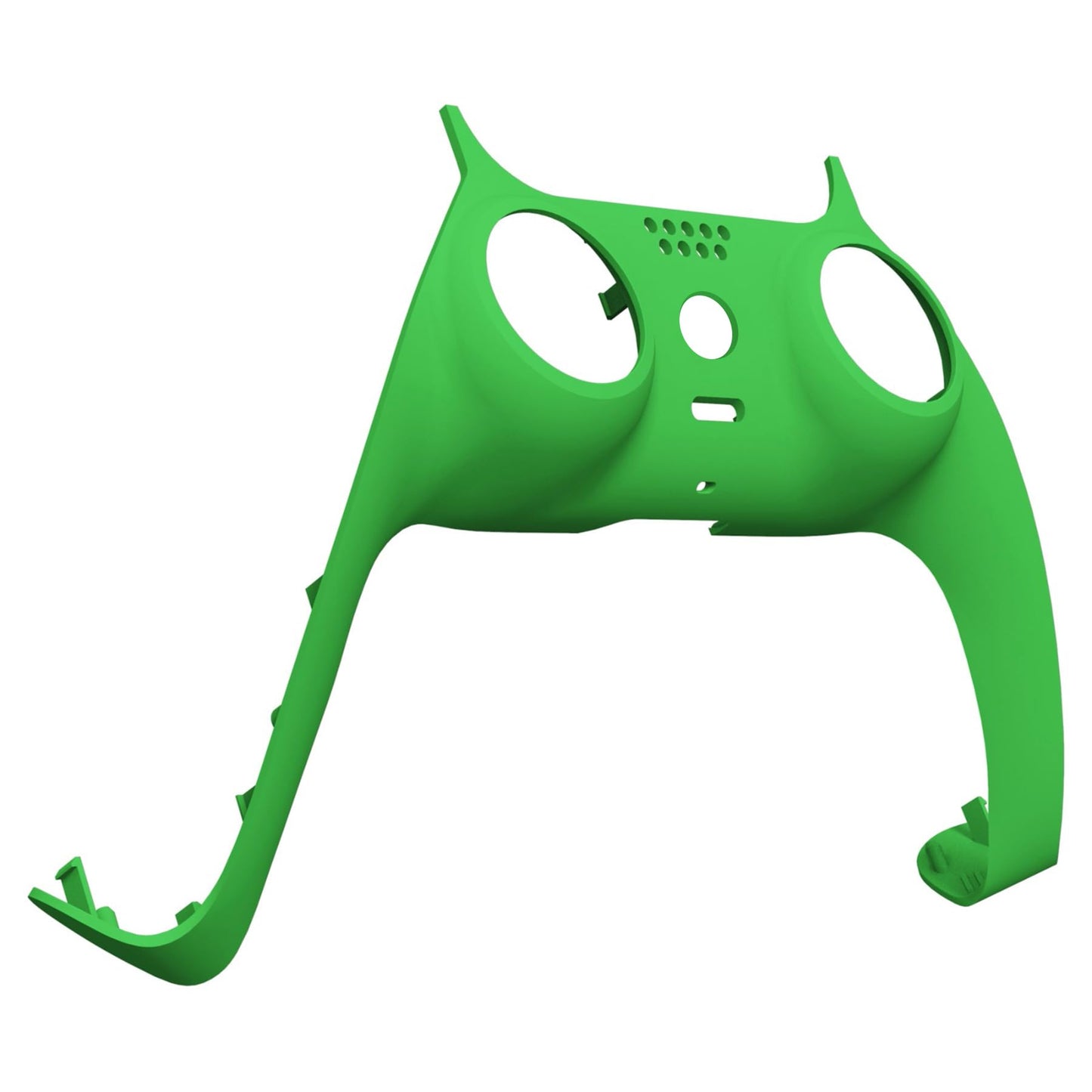 eXtremeRate Green Decorative Trim Shell Compatible with p s 5 Controller, Soft Touch DIY Replacement Clip Shell, Custom Plates Cover Compatible with p s 5 Controller with Accent Rings