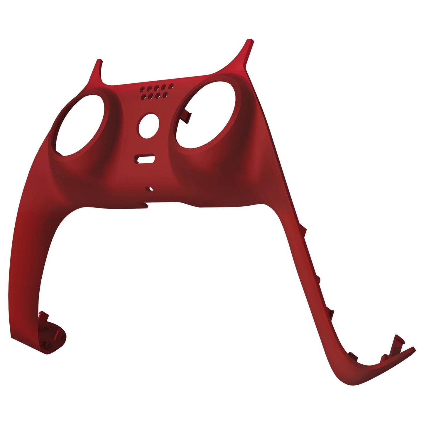 eXtremeRate Passion Red Decorative Trim Shell Compatible with p s 5 Controller, Soft Touch DIY Replacement Clip Shell, Custom Plates Cover Compatible with p s 5 Controller with Accent Rings
