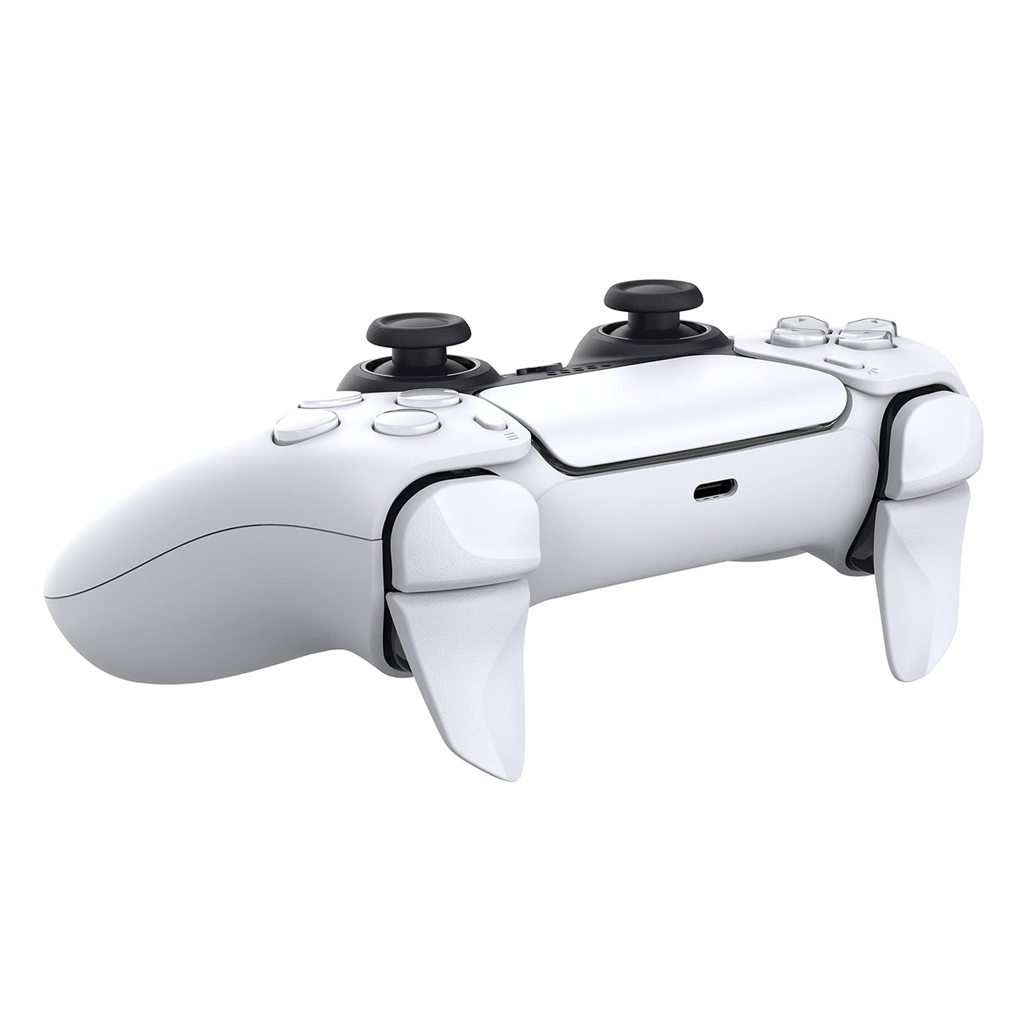 PlayVital Blade 2 Pairs Shoulder Buttons Extension Triggers for ps5 Controller, Game Improvement Adjusters for PS Portal Remote Player, Bumper Trigger Extenders for ps5 Edge Controller - White