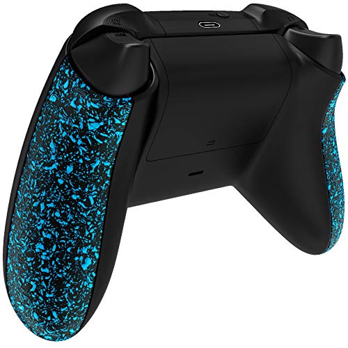 eXtremeRate Grip Cover for Xbox Series X & S Controller, Textured Blue Non-Slip Back Panels Accessories, Replacement Side Rails Shell for Xbox Wireless Controller - Controller Not Included