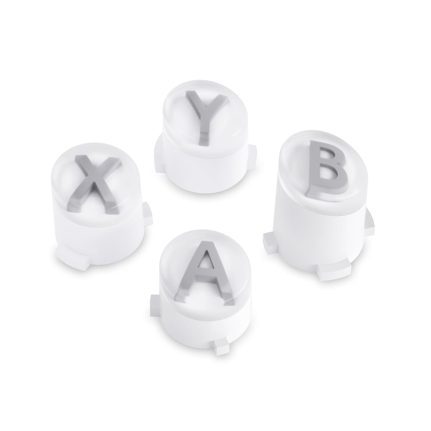 eXtremeRate ABXY Buttons for Xbox Series X & S Controller, Three-Tone Black & Clear with New Hope Gray Classic Symbols Custom Action Buttons for Xbox One S/X, Elite Series 2 & 1 Wireless Controller