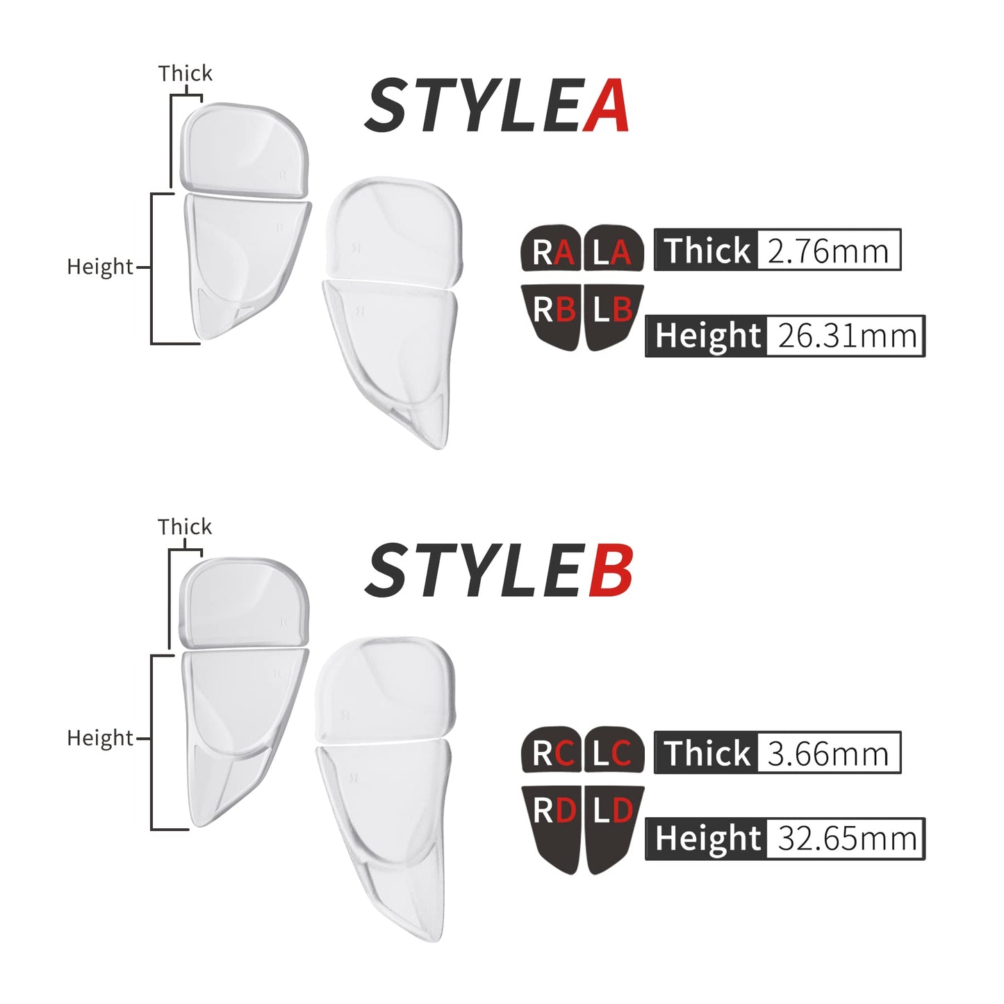 PlayVital Blade 2 Pairs Shoulder Buttons Extension Triggers for ps5 Controller, Game Improvement Adjusters for PS Portal Remote Player, Bumper Trigger Extenders for ps5 Edge - Semi-Transparent Clear