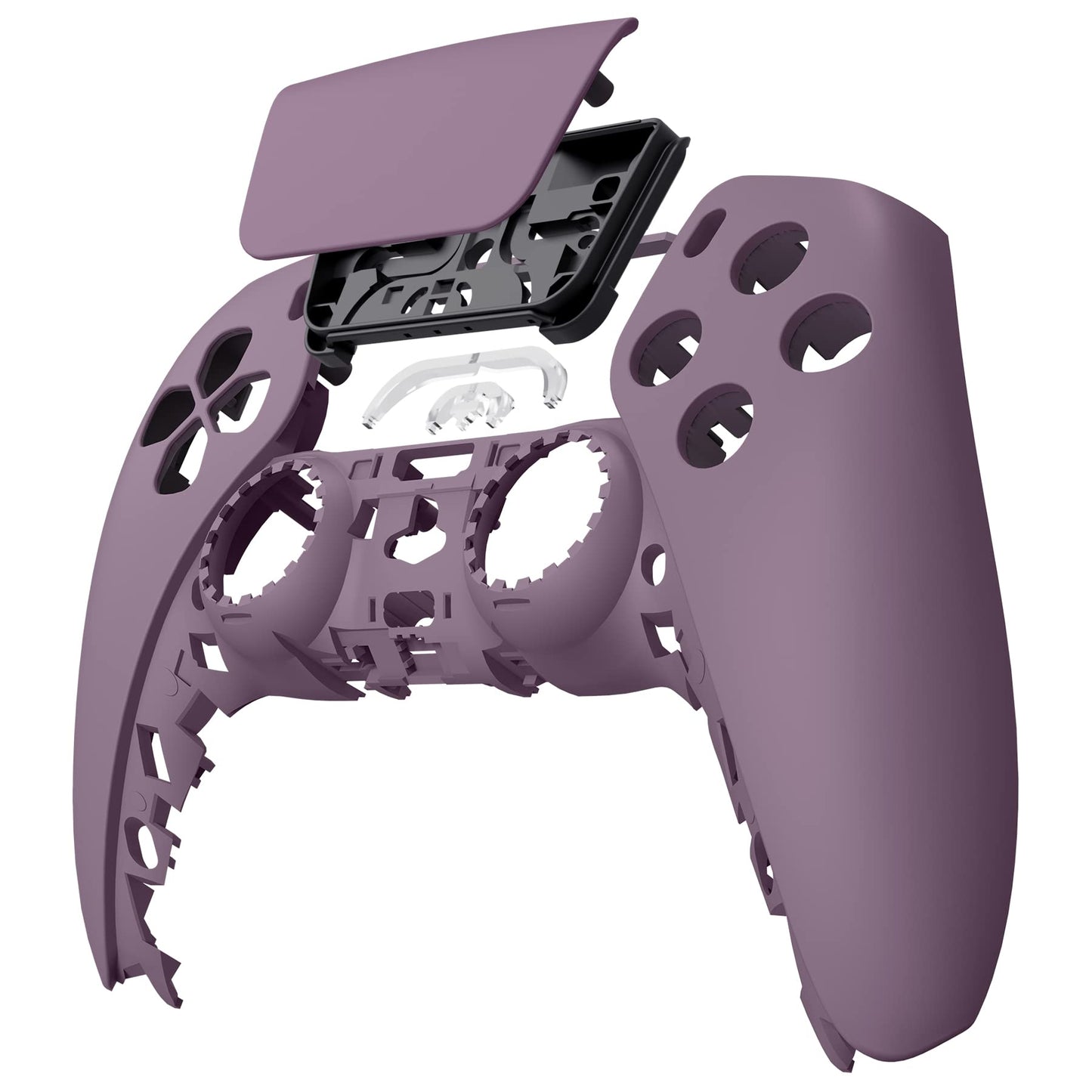 eXtremeRate Dark Grayish Violet Touchpad Front Top Shell Compatible with ps5 Controller BDM-010 020 030 040 050, DIY Replacement Shell Custom Touch Pad Cover Compatible with ps5 Controller