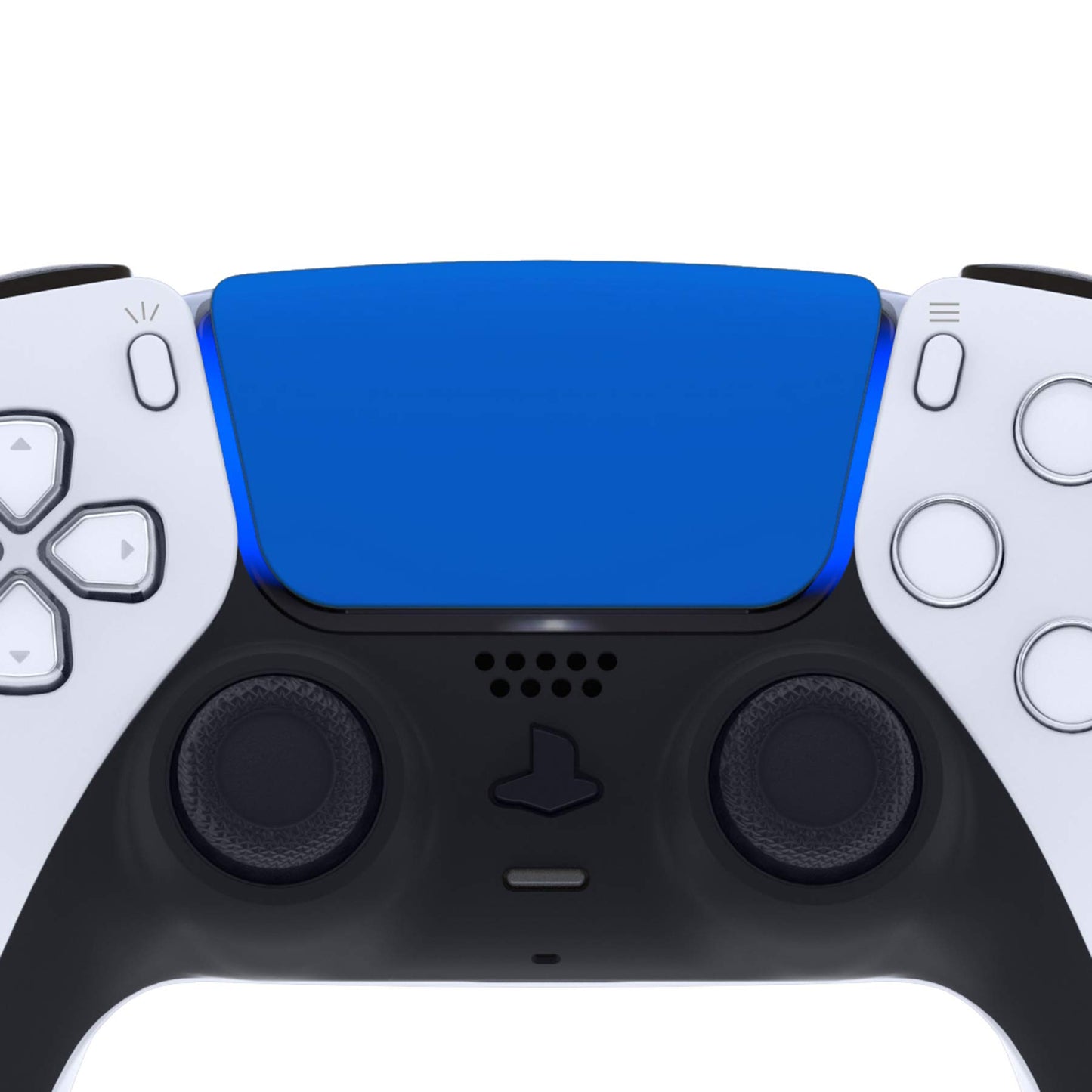 eXtremeRate Replacement Touchpad Cover Compatible with ps5 Controller BDM-010 020 030 040 050 Models, Custom Soft Touch Blue Touch Pad Repair Part Compatible with ps5