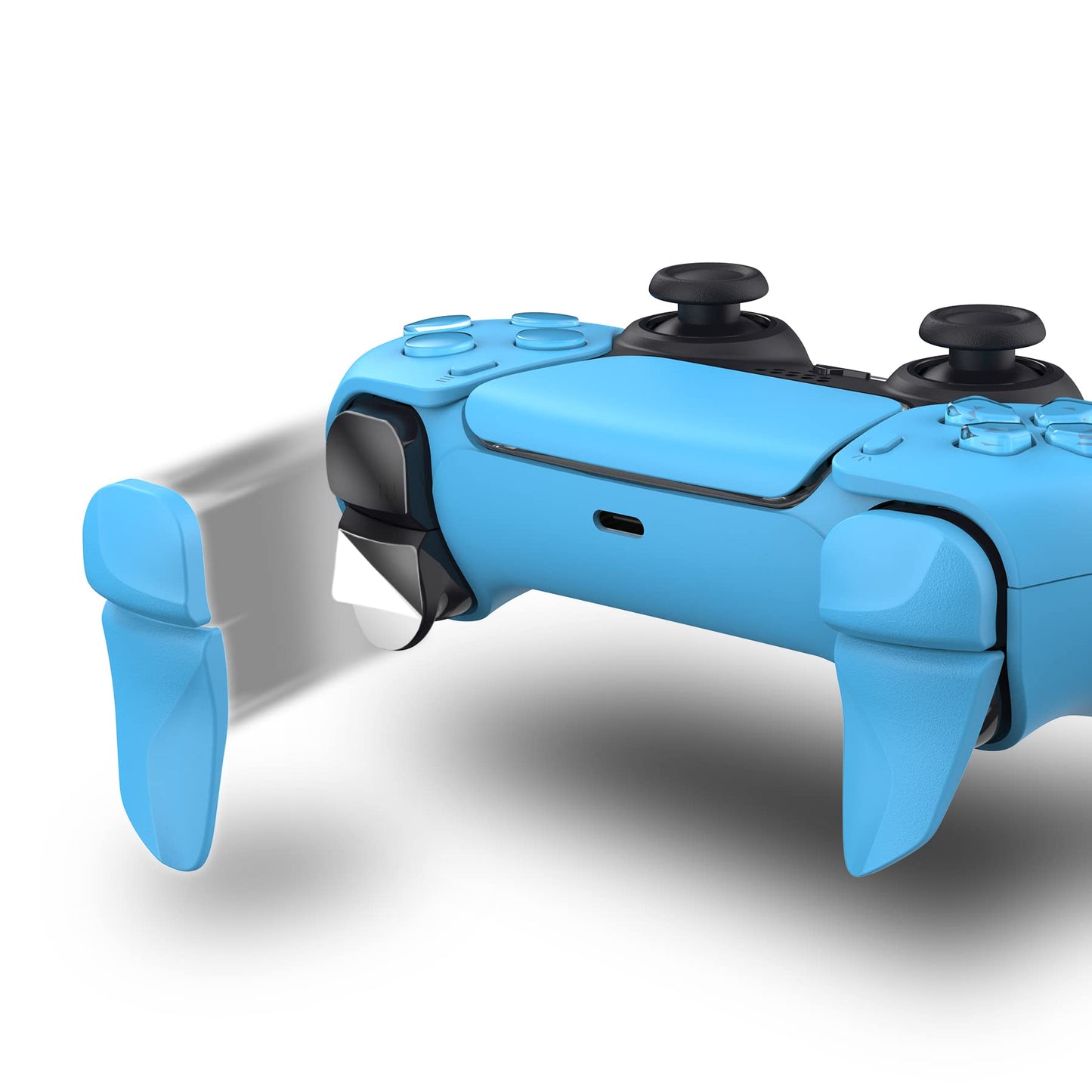 PlayVital Blade 2 Pairs Shoulder Buttons Extension Triggers for ps5 Controller, Game Improvement Adjusters for PS Portal Remote Player, Bumper Trigger Extenders for ps5 Edge - Starlight Blue