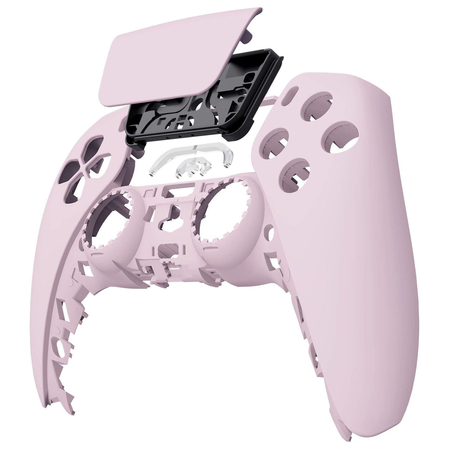 eXtremeRate Cherry Blossoms Pink Touchpad Front Top Shell Compatible with ps5 Controller BDM-010 020 030 040 050, DIY Replacement Shell Custom Touch Pad Cover Compatible with ps5 Controller