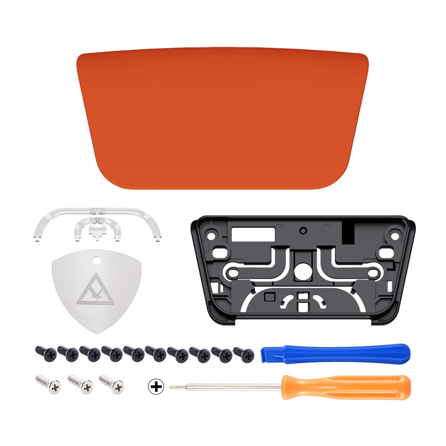 eXtremeRate Replacement Touchpad Cover Compatible with ps5 Controller BDM-010 020 030 040 050 Models, Custom Soft Touch Orange Touch Pad Repair Part Compatible with ps5