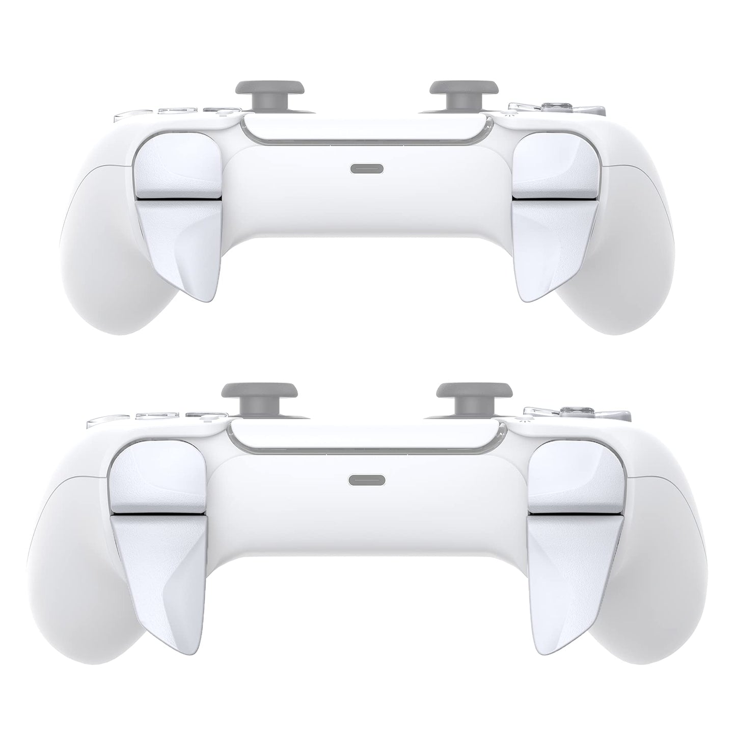 PlayVital Blade 2 Pairs Shoulder Buttons Extension Triggers for ps5 Controller, Game Improvement Adjusters for PS Portal Remote Player, Bumper Trigger Extenders for ps5 Edge Controller - White