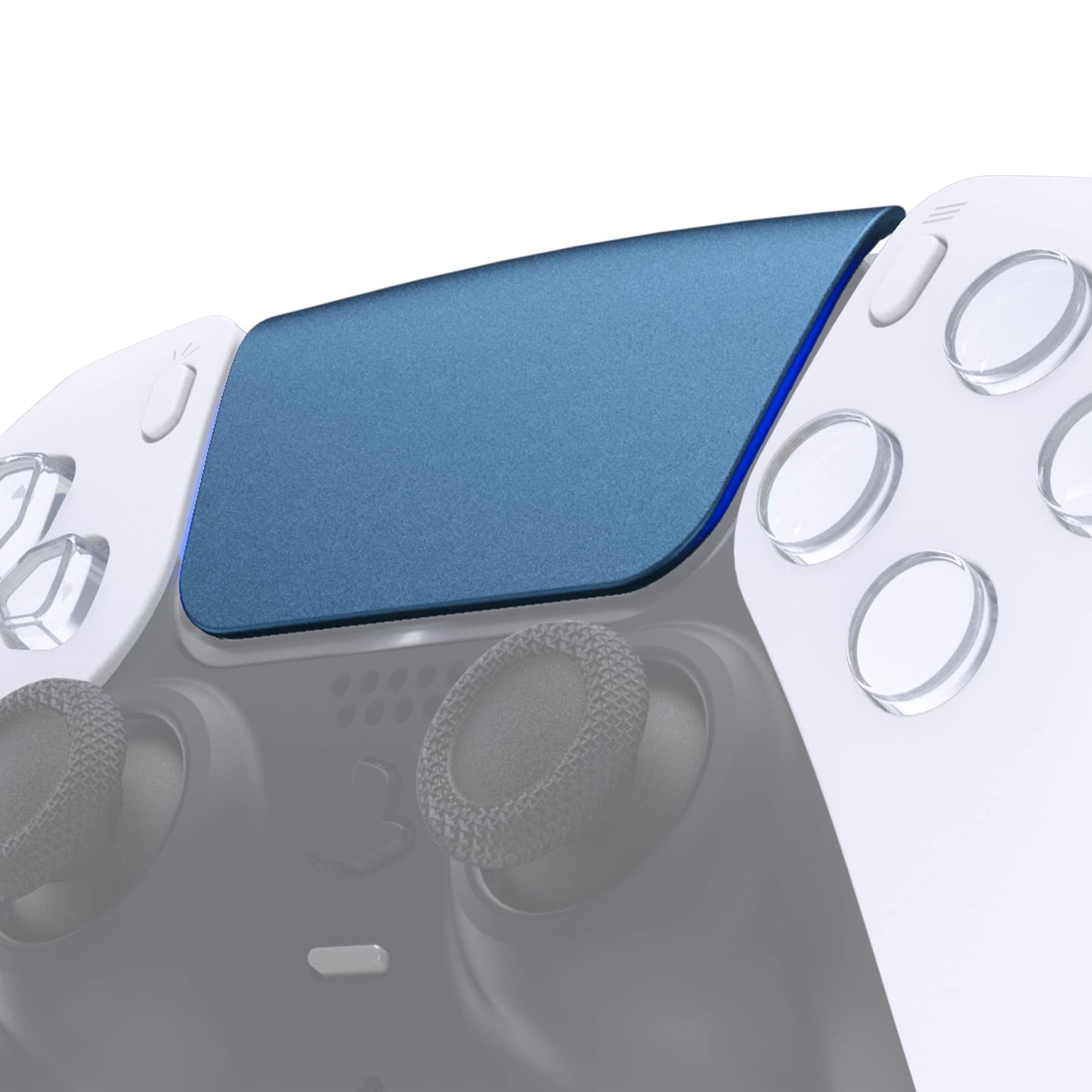 eXtremeRate Metallic Regal Blue Replacement Touchpad Cover Compatible with ps5 Controller BDM-010 BDM-020 BDM-030 BDM-040 050, Custom Part Touch Pad Compatible with ps5 Controller -Without Controller