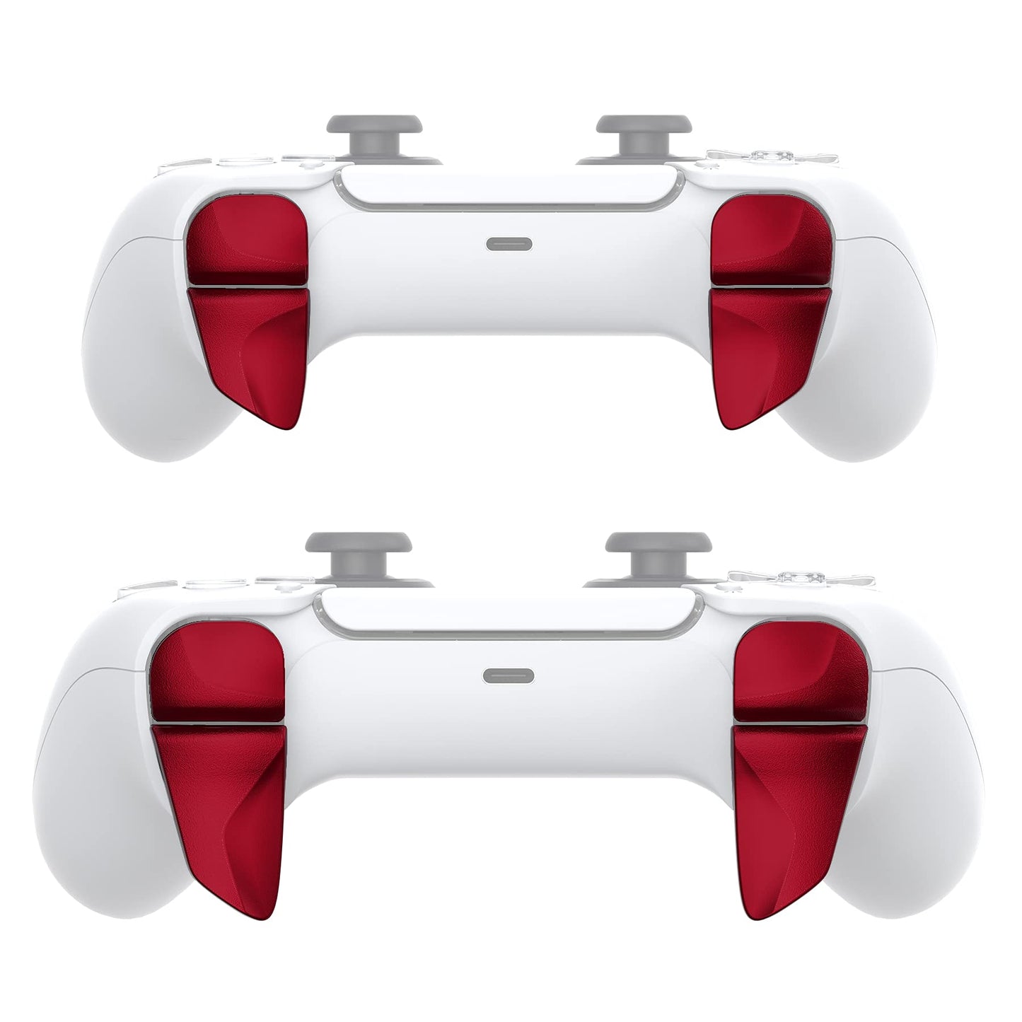 PlayVital Blade 2 Pairs Shoulder Buttons Extension Triggers for ps5 Controller, Game Improvement Adjusters for PS Portal Remote Player, Bumper Trigger Extenders for ps5 Edge Controller - Scarlet Red