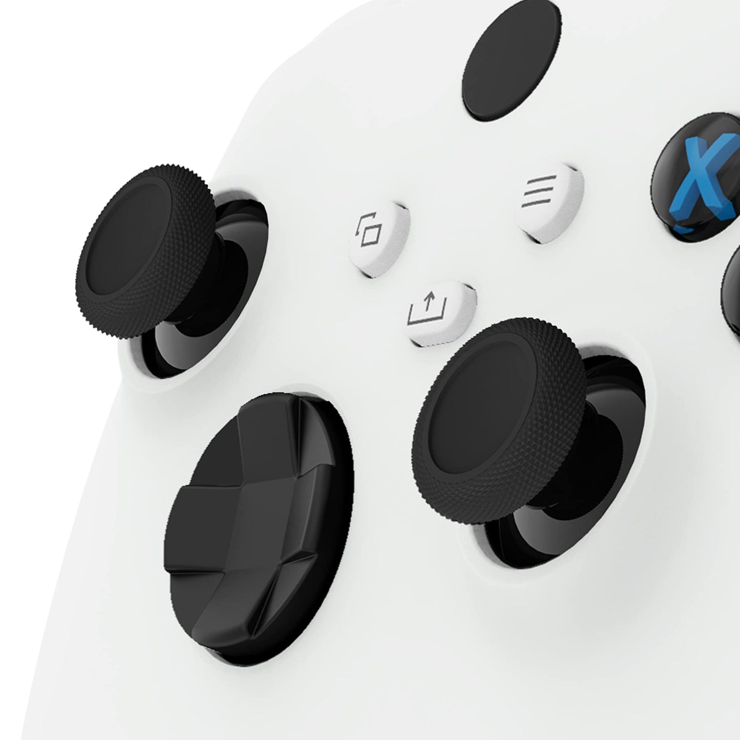 eXtremeRate Replacement Thumbsticks for Xbox Series X & S Controller, Joysticks Repair Kit for Xbox Wireless Controller, Custom Analog Stick Buttons for Xbox One S/X/Elite Controller - Black