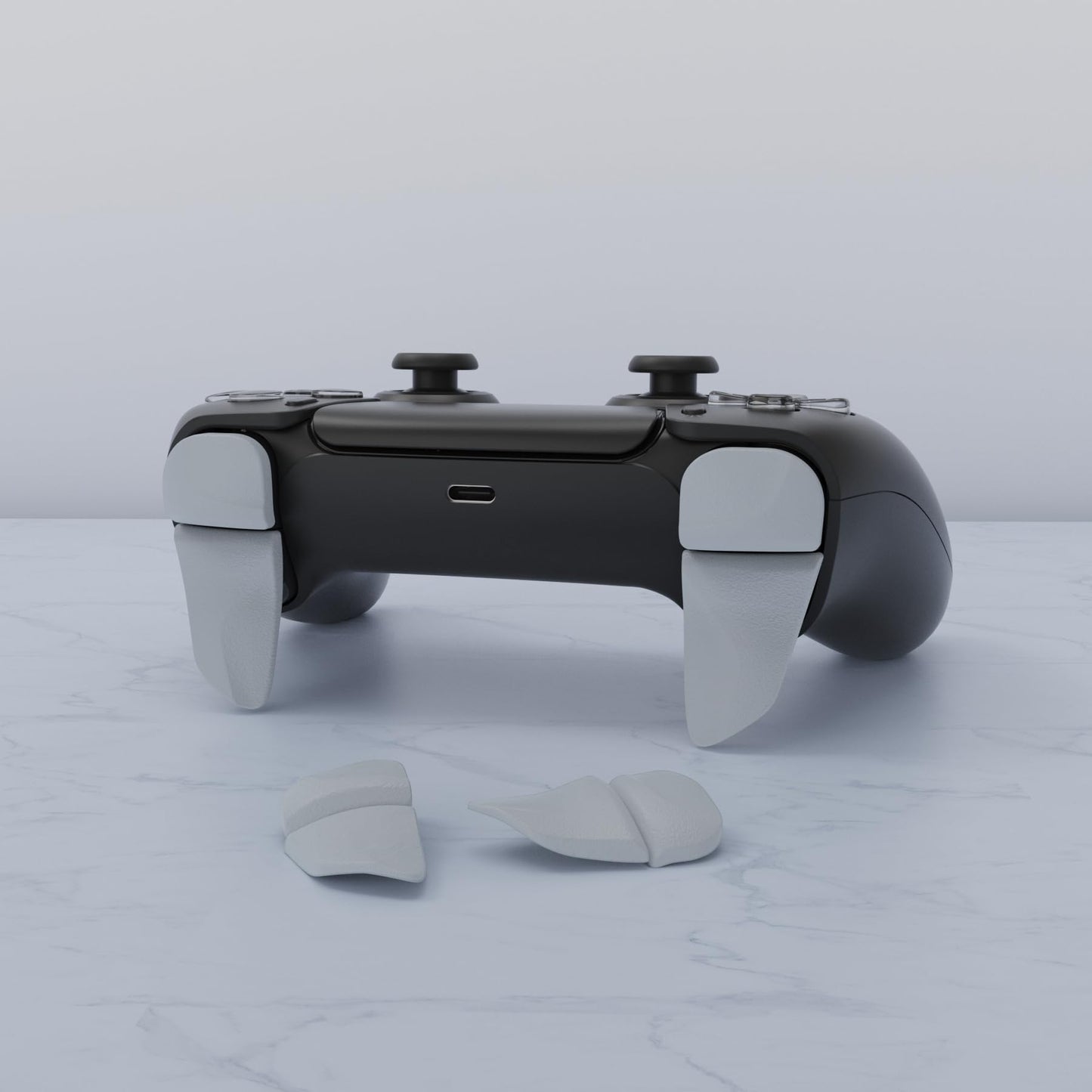 PlayVital BLADE 2 Pairs Shoulder Buttons Extension Triggers for ps5 Controller, Game Improvement Adjusters for PS Portal Remote Player, Bumper Trigger Extenders for ps5 Edge Controller - New Hope Gray