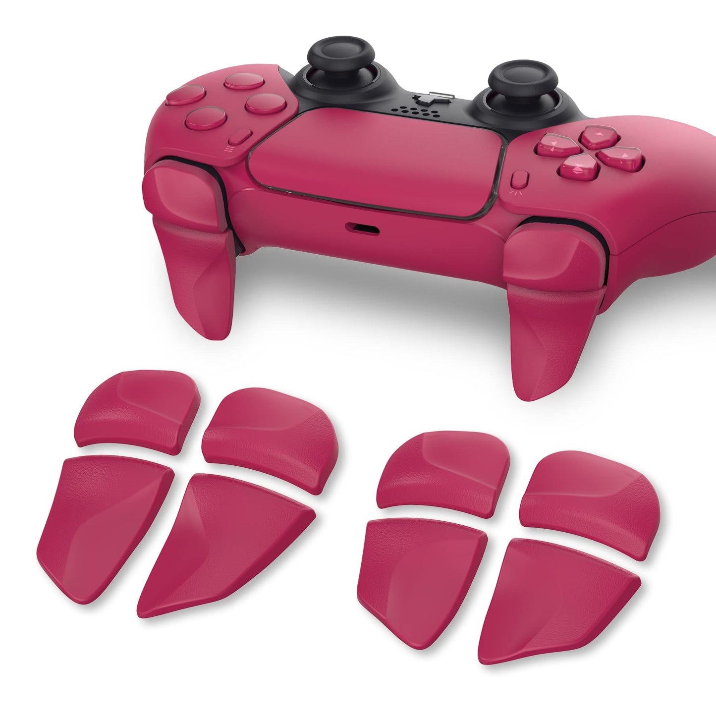 PlayVital Blade 2 Pairs Shoulder Buttons Extension Triggers for ps5 Controller, Game Improvement Adjusters for PS Portal Remote Player, Bumper Trigger Extenders for ps5 Edge Controller - Cosmic Red