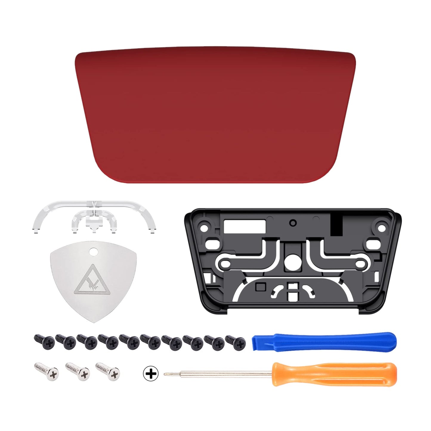 eXtremeRate Replacement Touchpad Cover Compatible with ps5 Controller BDM-010 020 030 040 050 Models, Custom Soft Touch Passion Red Touch Pad Repair Part Compatible with ps5