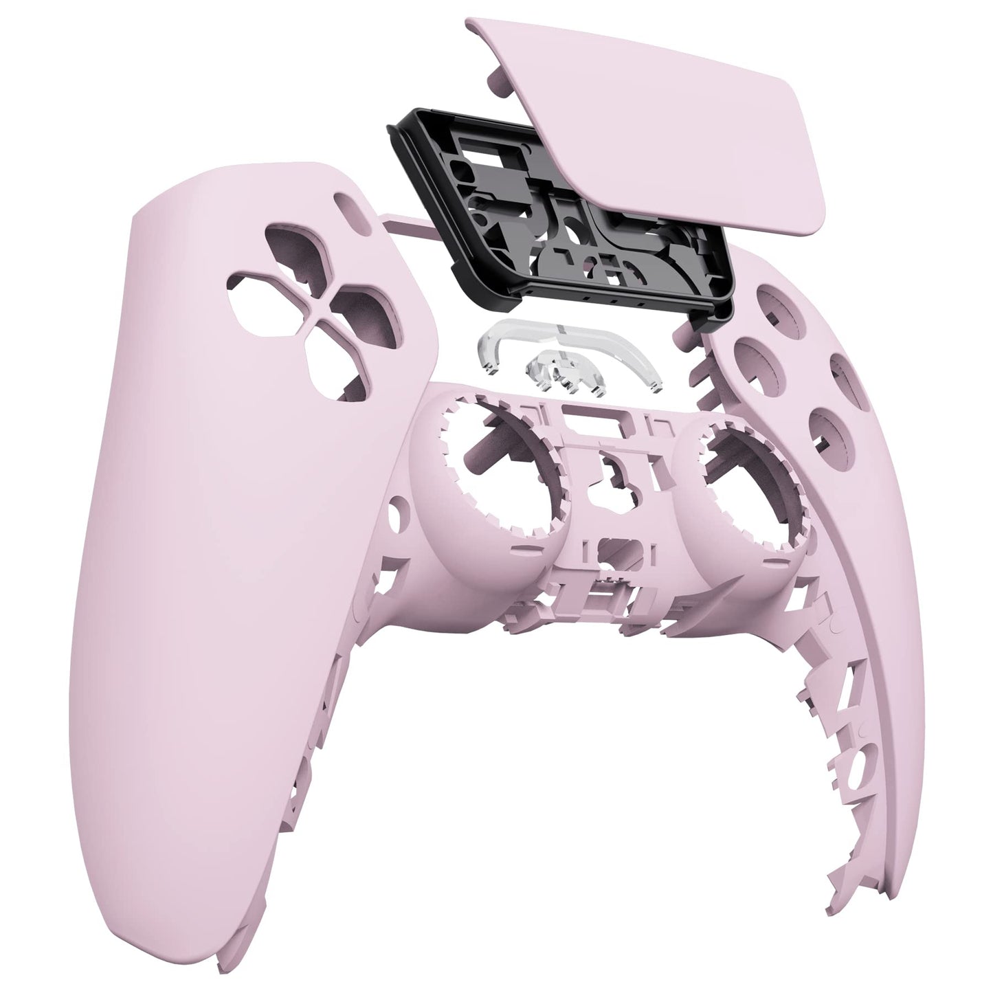 eXtremeRate Cherry Blossoms Pink Touchpad Front Top Shell Compatible with ps5 Controller BDM-010 020 030 040 050, DIY Replacement Shell Custom Touch Pad Cover Compatible with ps5 Controller