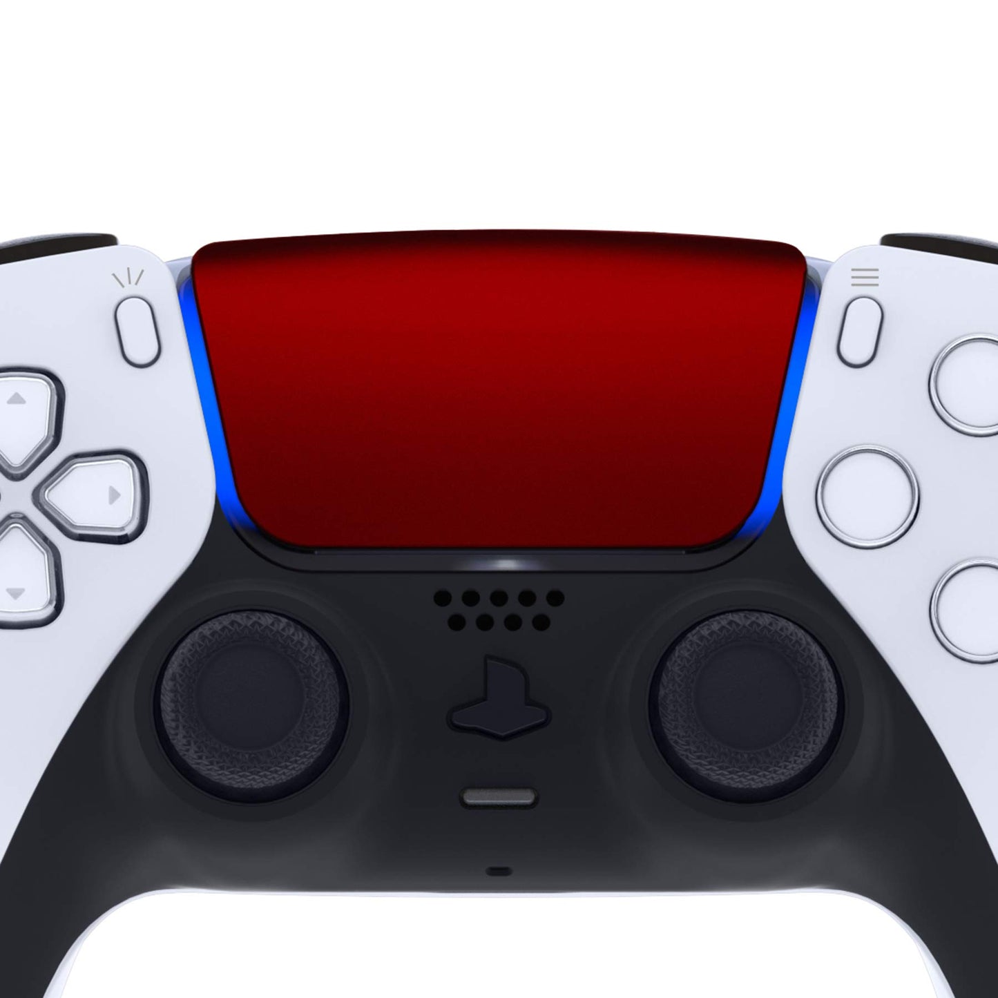 eXtremeRate Scarlet Red Soft Touch Replacement Touchpad Cover Compatible with ps5 Controller BDM-010-020 BDM-030 040 050, Custom Part Touch Pad Compatible with ps5 Controller - Without Controller