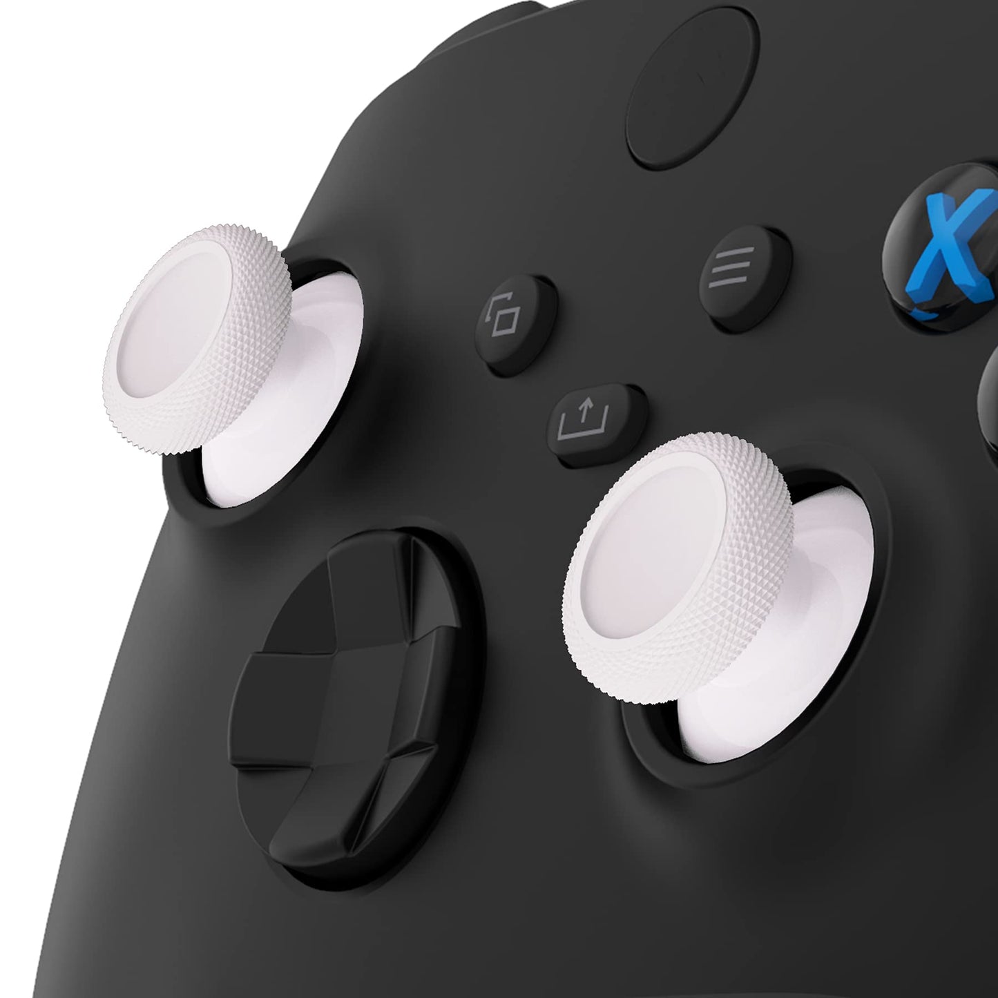 eXtremeRate Replacement Thumbsticks for Xbox Series X & S Controller, Joysticks Repair Kit for Xbox Wireless Controller, Custom Analog Stick Buttons for Xbox One S/X/Elite Controller - White
