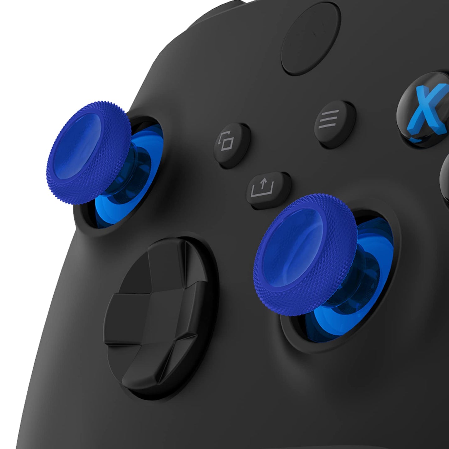 eXtremeRate Replacement Thumbsticks for Xbox Core Wireless Controller, Joysticks Repair Kit for Xbox Series X/S Controller, Custom Analog Stick Buttons for Xbox One S/X/Elite Controller - Clear Blue