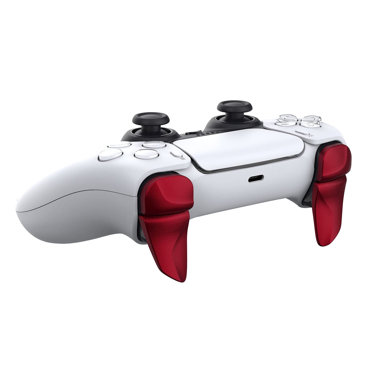 PlayVital Blade 2 Pairs Shoulder Buttons Extension Triggers for ps5 Controller, Game Improvement Adjusters for PS Portal Remote Player, Bumper Trigger Extenders for ps5 Edge Controller - Scarlet Red